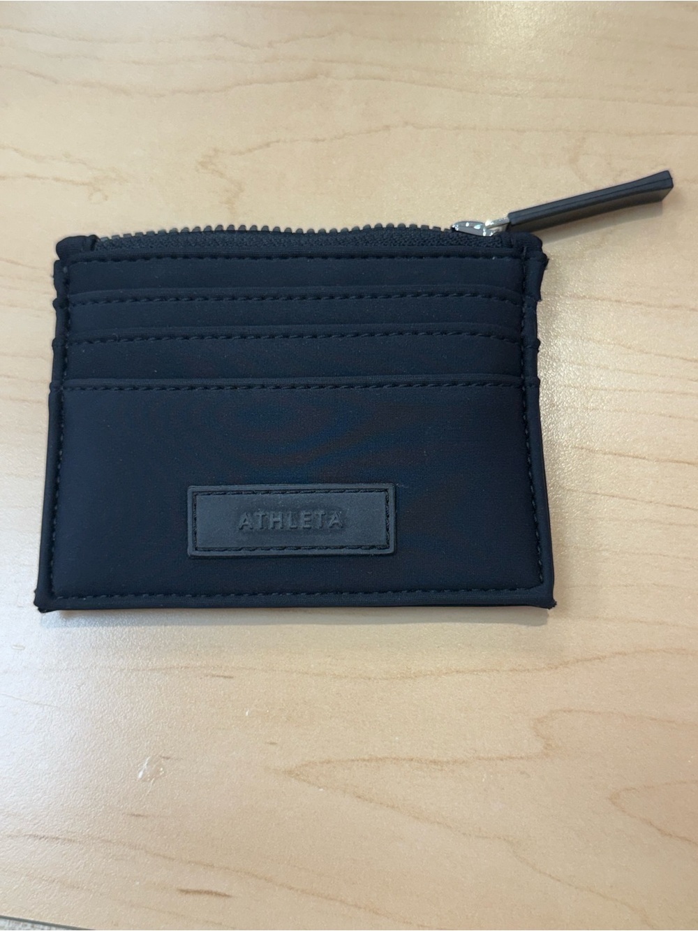 Athleta Black Card Case with Zip